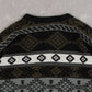MEN'S VINTAGE 1990S PATTERNED KNITTED JUMPER - LARGE