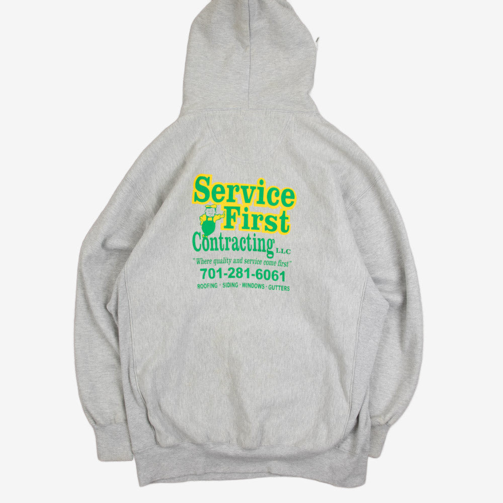 MEN'S VINTAGE SERVICE FIRST HOODED HEAVYWEIGHT SWEATSHIRT - X-LARGE