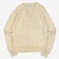 WOMEN'S VINTAGE 1980S V-NECK KNITTED JUMPER - MEDIUM