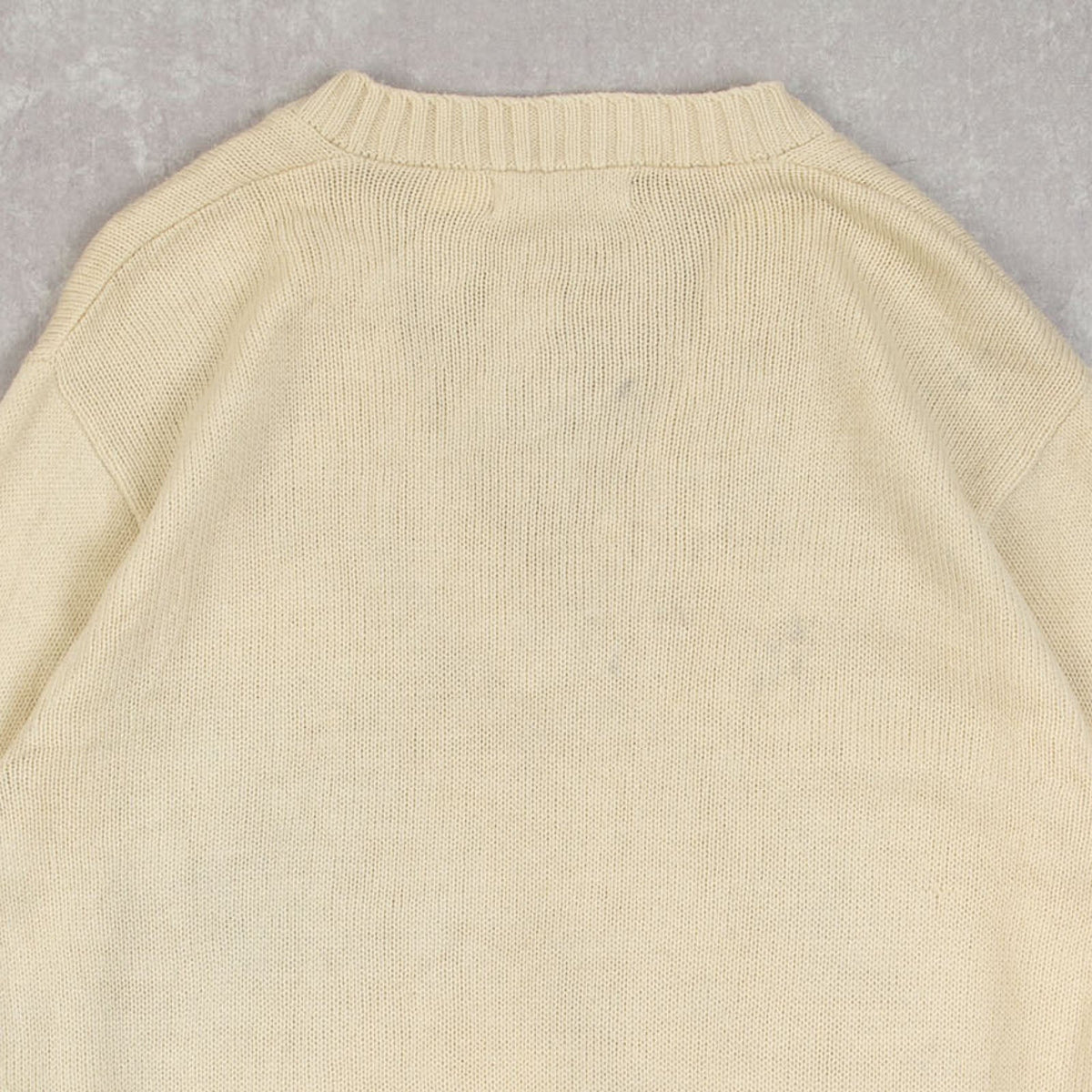 WOMEN'S VINTAGE 1980S V-NECK KNITTED JUMPER - MEDIUM