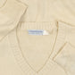 WOMEN'S VINTAGE 1980S V-NECK KNITTED JUMPER - MEDIUM