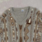 MEN'S VINTAGE 1990S PATTERNED KNITTED JUMPER - XX-LARGE