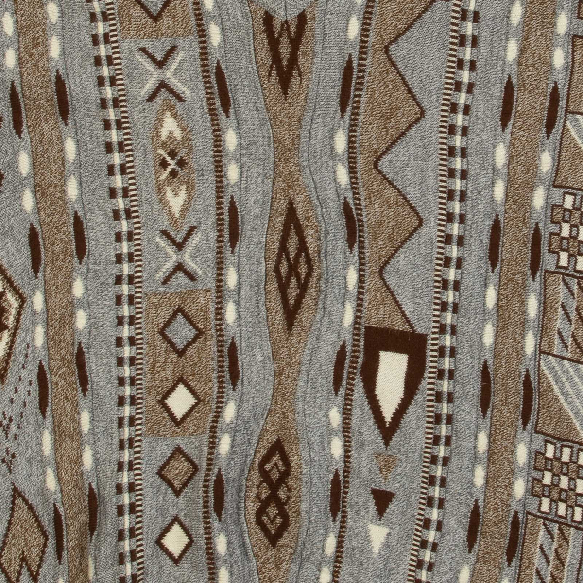 MEN'S VINTAGE 1990S PATTERNED KNITTED JUMPER - XX-LARGE