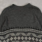 MEN'S VINTAGE 1990S PATTERNED KNITTED JUMPER - MEDIUM