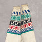 MEN'S VINTAGE 1980S PATTERNED KNITTED JUMPER - SMALL