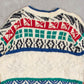 MEN'S VINTAGE 1980S PATTERNED KNITTED JUMPER - SMALL