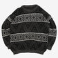 MEN'S VINTAGE 1990S PATTERNED KNITTED JUMPER - MEDIUM