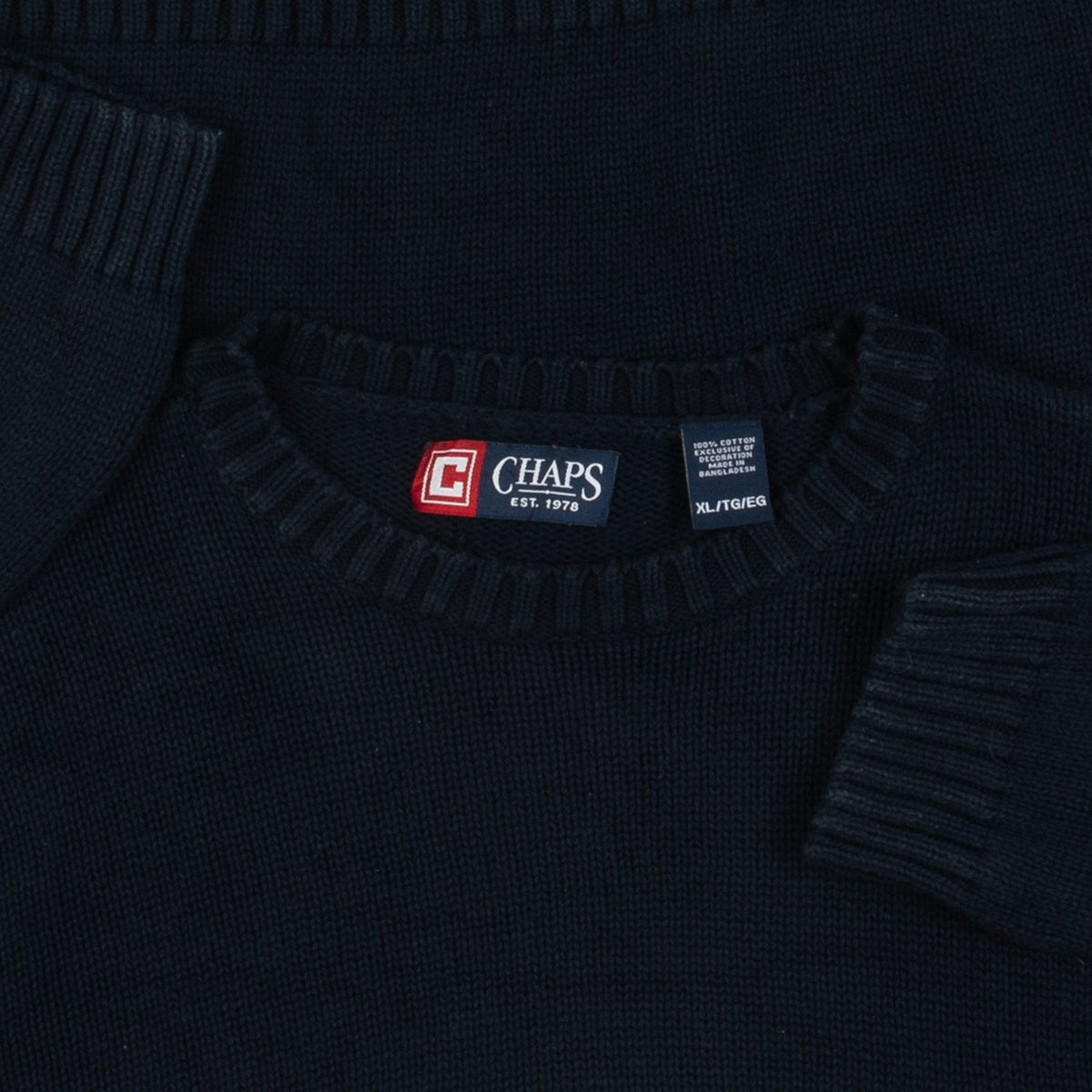 MEN'S VINTAGE CHAPS KNITTED JUMPER - X-LARGE