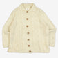 WOMEN'S VINTAGE 1990S ARAN COLLARED KNITTED CARDIGAN - LARGE