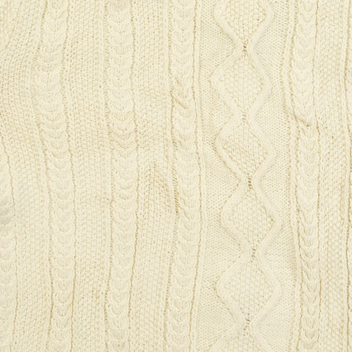 WOMEN'S VINTAGE 1990S ARAN COLLARED KNITTED CARDIGAN - LARGE