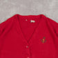 WOMEN'S VINTAGE 1980S GOLF KNITTED CARDIGAN - LARGE