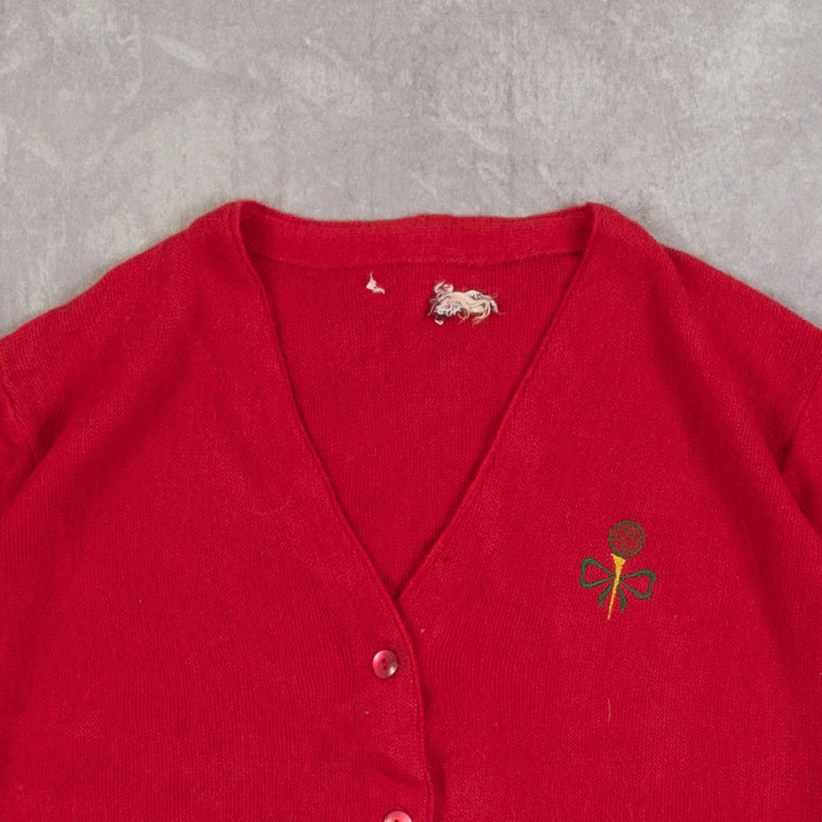 WOMEN'S VINTAGE 1980S GOLF KNITTED CARDIGAN - LARGE