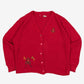 WOMEN'S VINTAGE 1980S GOLF KNITTED CARDIGAN - LARGE