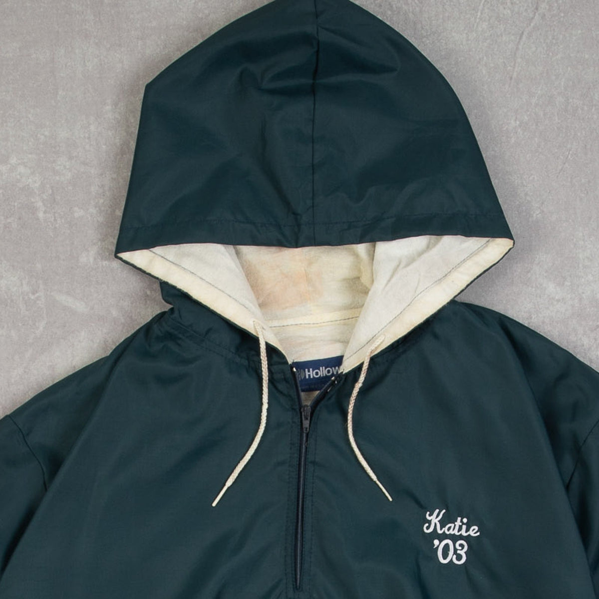 MEN'S VINTAGE 1980S HOODED PULLOVER WINDBREAKERS JACKET - MEDIUM