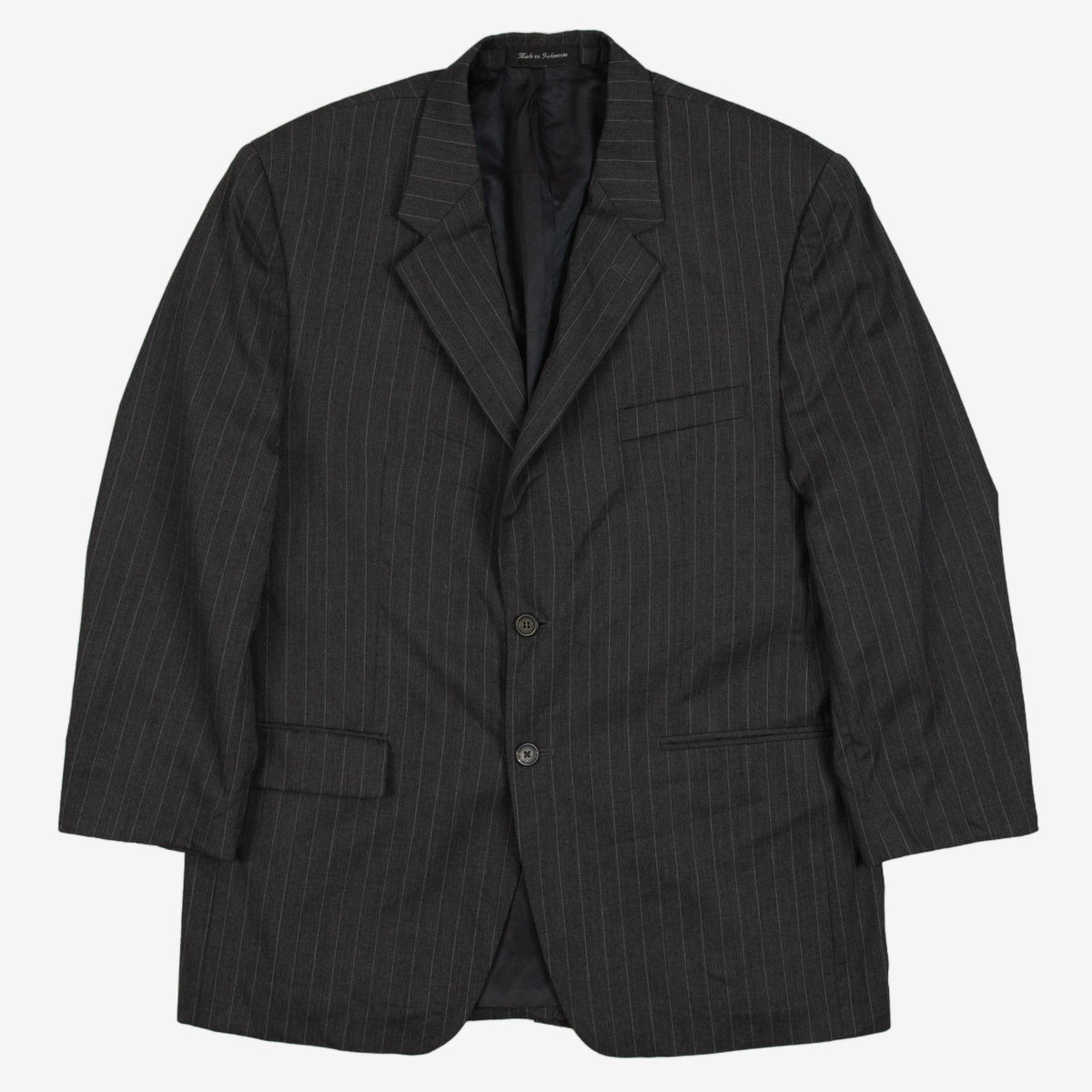 MEN'S VINTAGE CHAPS PIN STRIPE BLAZER SUIT JACKET - MEDIUM