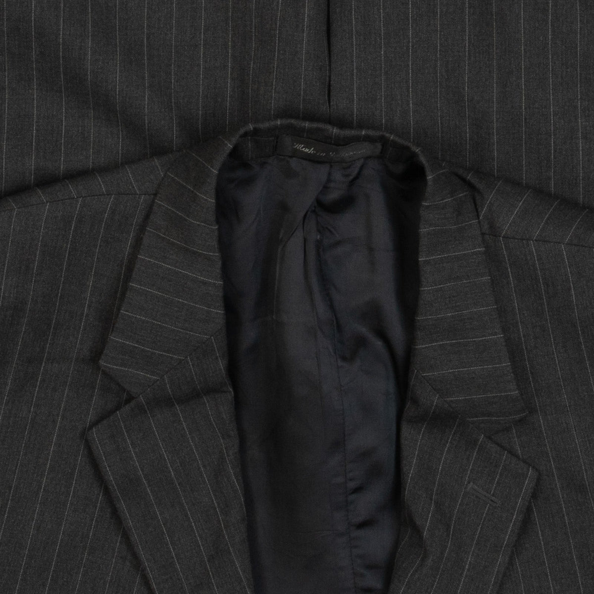MEN'S VINTAGE CHAPS PIN STRIPE BLAZER SUIT JACKET - MEDIUM