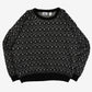 MEN'S VINTAGE 1990S PATTERNED KNITTED JUMPER - XXX-LARGE