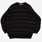 MEN'S VINTAGE 1990S STRUCTURED V-NECK KNITTED JUMPER - MEDIUM