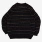 MEN'S VINTAGE 1990S STRUCTURED V-NECK KNITTED JUMPER - MEDIUM