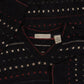 MEN'S VINTAGE 1990S STRUCTURED V-NECK KNITTED JUMPER - MEDIUM