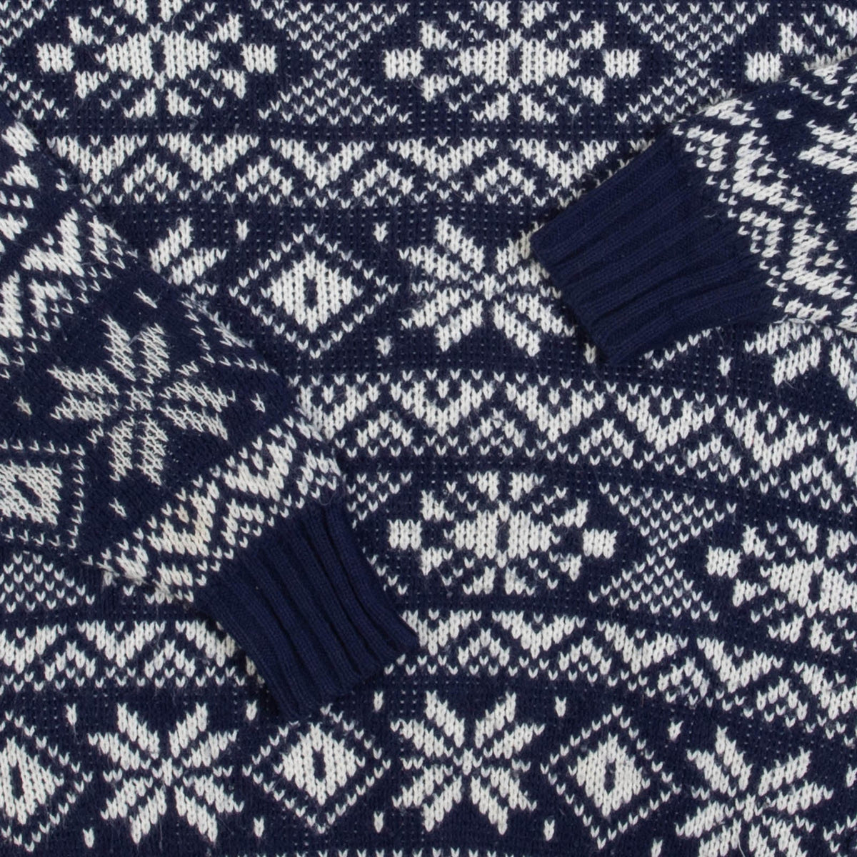 MEN'S VINTAGE 1990S PATTERNED KNITTED JUMPER - LARGE