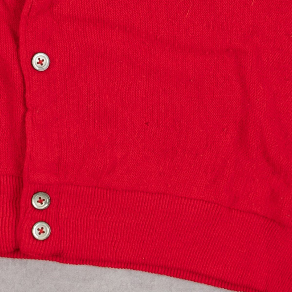 MEN'S VINTAGE 1980S IZOD KNITTED CARDIGAN - LARGE