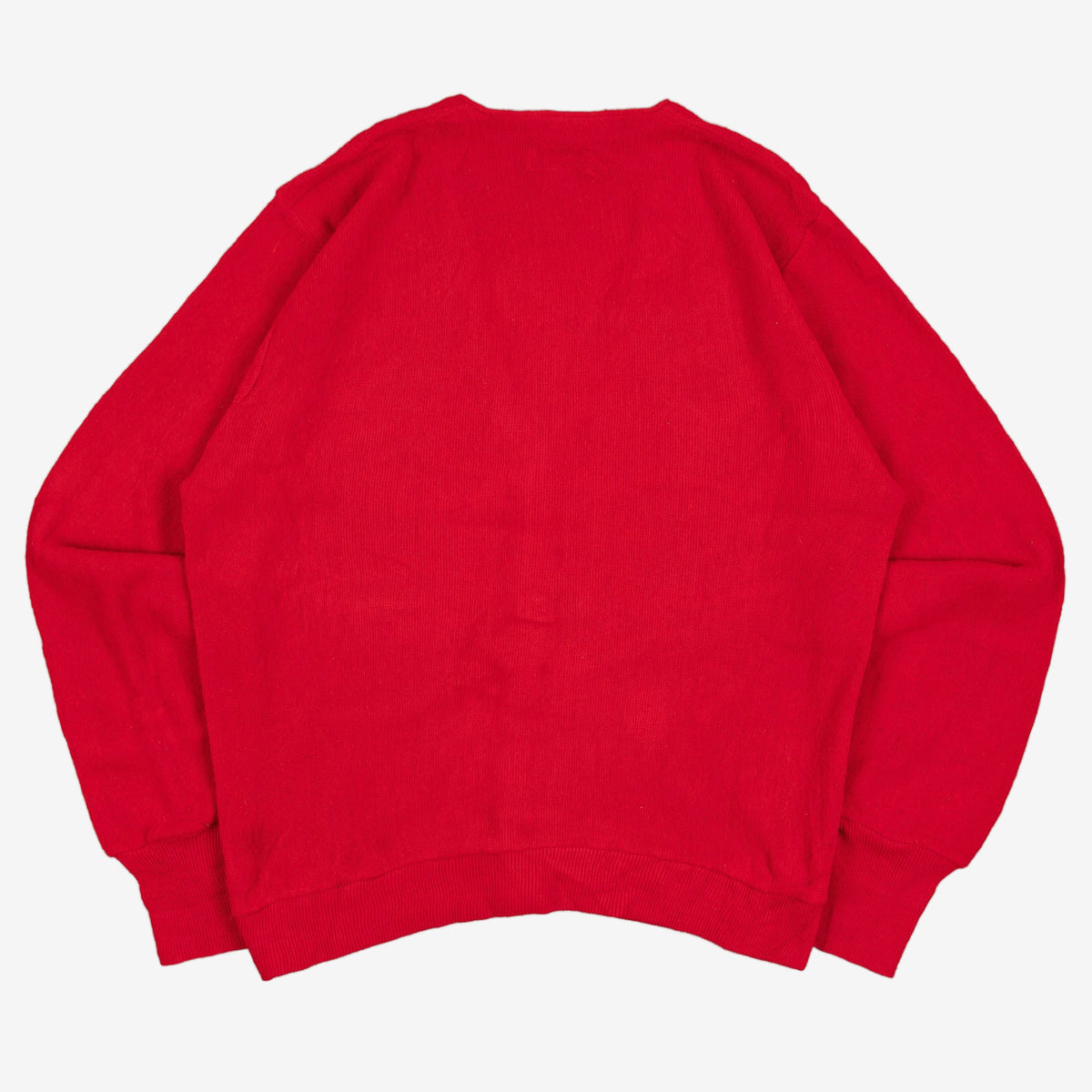 MEN'S VINTAGE 1980S IZOD KNITTED CARDIGAN - LARGE