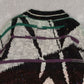 MEN'S VINTAGE 1980S PATTERNED KNITTED JUMPER - LARGE