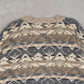 MEN'S VINTAGE 1990S PATTERNED KNITTED JUMPER - X-LARGE