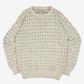 MEN'S VINTAGE 1990S STRUCTURED PATTERNED KNITTED JUMPER - LARGE