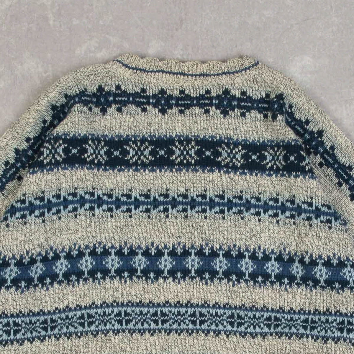 WOMEN'S VINTAGE 1980S PATTERNED KNITTED JUMPER - MEDIUM