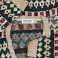 MEN'S VINTAGE 1990S PATTERNED KNITTED CARDIGAN - MEDIUM