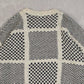 MEN'S VINTAGE 1990S GRID PATTERNED KNITTED JUMPER - LARGE