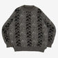 MEN'S VINTAGE 1990S PATTERNED KNITTED JUMPER - LARGE