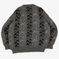 MEN'S VINTAGE 1990S PATTERNED KNITTED JUMPER - LARGE