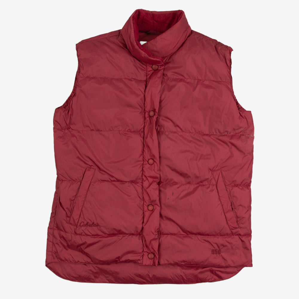 WOMEN'S VINTAGE GOOSE DOWN PUFFER GILET JACKET - SMALL