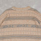 MEN'S VINTAGE 1990S STRUCTURED PATTERNED KNITTED JUMPER - LARGE