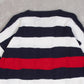 MEN'S VINTAGE 1990S STRIPED STRUCTURED KNITTED JUMPER - LARGE