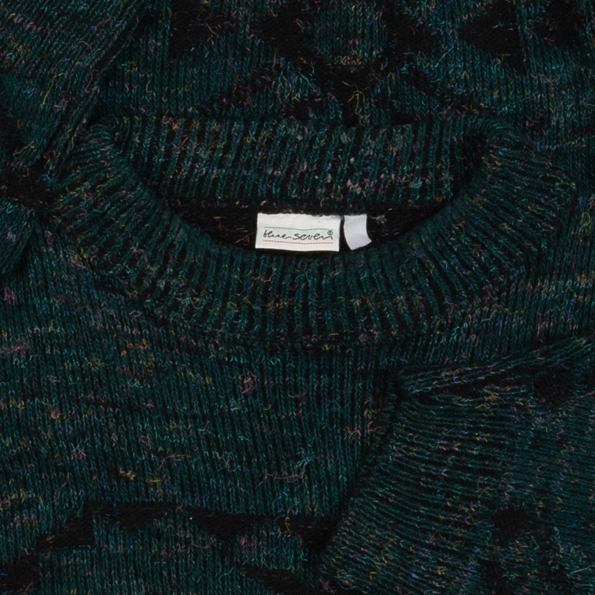 WOMEN'S VINTAGE 1980S PATTERNED KNITTED JUMPER - X-LARGE