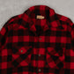 MEN'S VINTAGE 1980S CHECKED WOOL SHIRT JACKET - MEDIUM