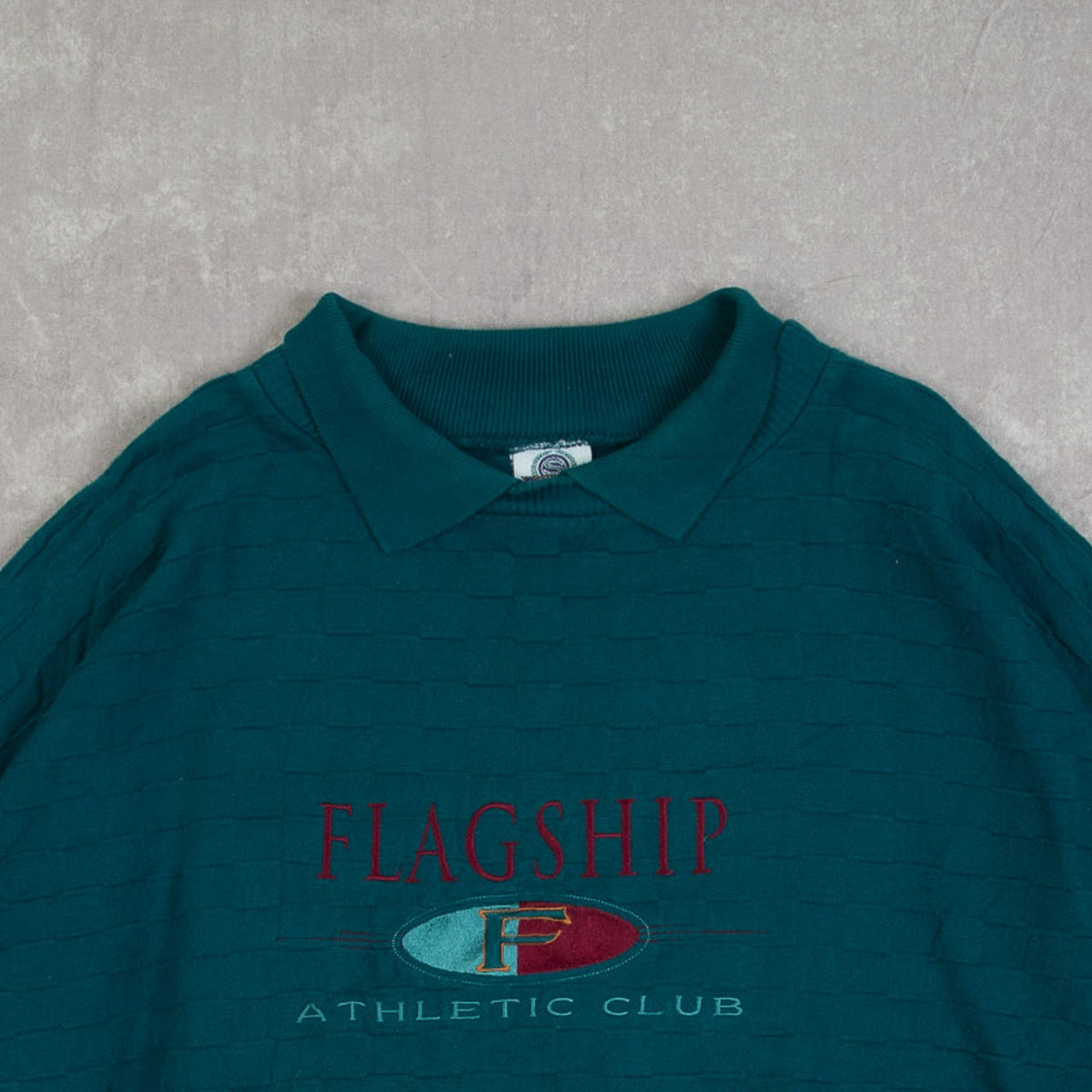 MEN'S VINTAGE 1990S FLAGSHIP STRUCTURED COLLARED SWEATSHIRT - XX-LARGE