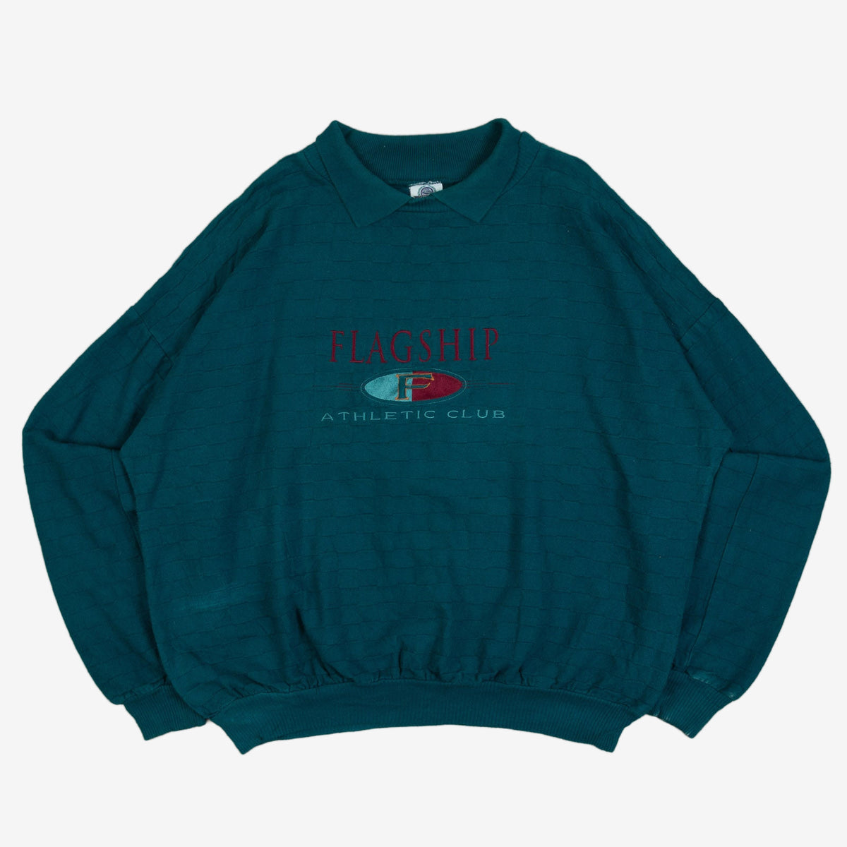 MEN'S VINTAGE 1990S FLAGSHIP STRUCTURED COLLARED SWEATSHIRT - XX-LARGE