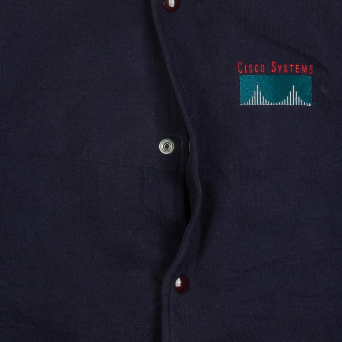 MEN'S VINTAGE 1980S CISCO VARSITY BOMBER SWEATSHIRT - X-LARGE