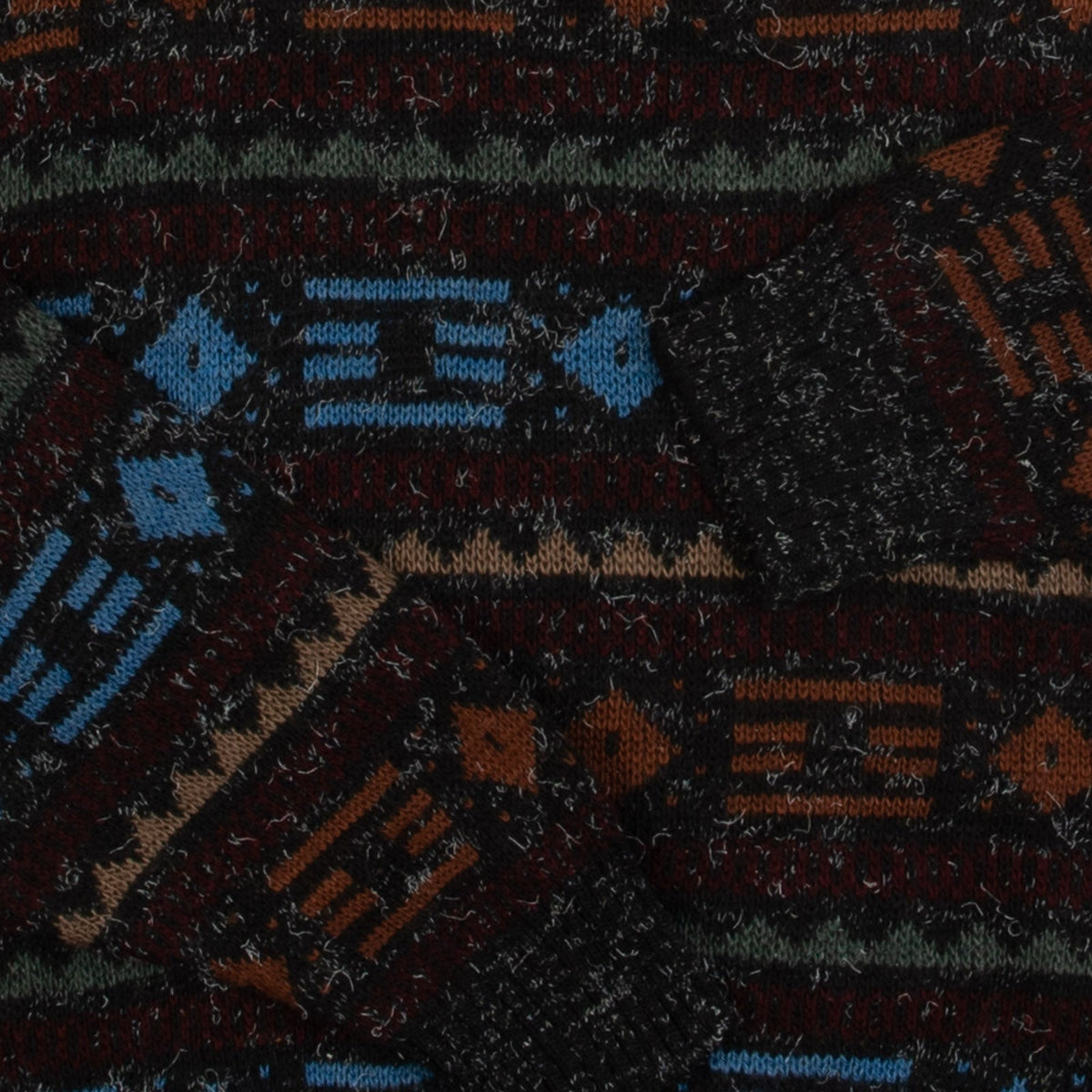 WOMEN'S VINTAGE 1980S PATTERNED KNITTED JUMPER - LARGE