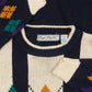 MEN'S VINTAGE 1990S ARGYLE PATTERNED KNITTED JUMPER - MEDIUM