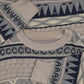 MEN'S VINTAGE 1980S STRUCTURED PATTERNED KNITTED JUMPER - LARGE
