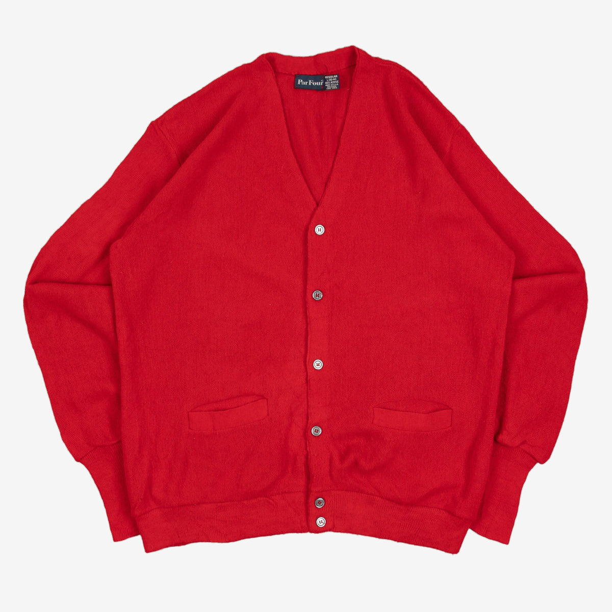 MEN'S VINTAGE 1980S KNITTED CARDIGAN - LARGE