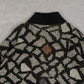 MEN'S VINTAGE 1980S PATTERNED KNITTED CARDIGAN - X-LARGE