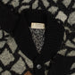 MEN'S VINTAGE 1980S PATTERNED KNITTED CARDIGAN - X-LARGE
