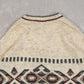 MEN'S VINTAGE 1990S PATTERNED KNITTED JUMPER - MEDIUM
